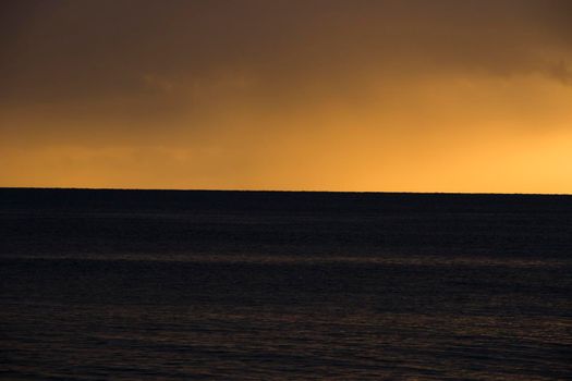 Sunset background, Black sea sunset view and landscape in Adjara, Georgia