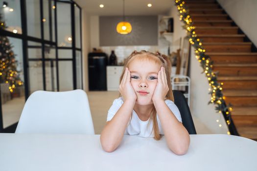 Adorable little girl looking at the camera