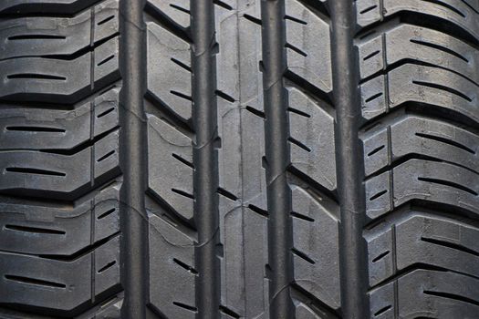 Close-up of texture tire, black tire, outdoor