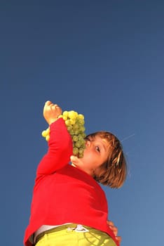 grape girl in nature                                    