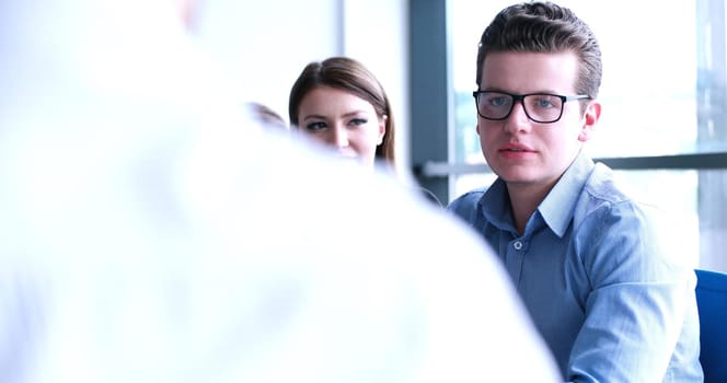 Group of business people discussing business plan  in the office