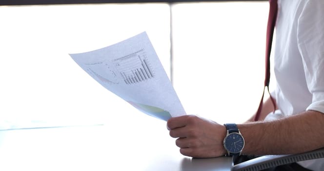 business people having meeting in bright office making plans for business