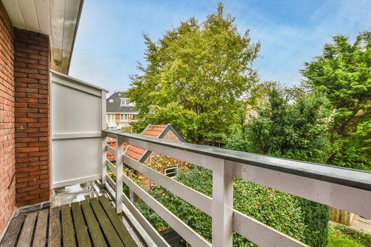 Balcony of a beautiful house in the daytime