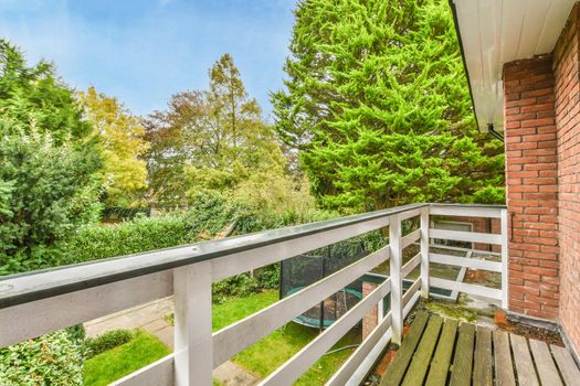 Balcony of a beautiful house in the daytime