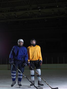 ice hockey sport players comptetition concpet