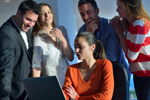 business people team on meeting at bright office space