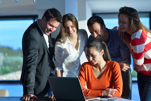 business people team on meeting at bright office space