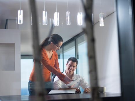 business people team on meeting at bright office space working on laptop computer