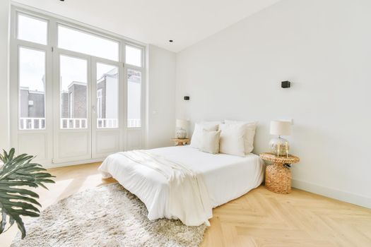 Luxury bedroom of house in beautiful design