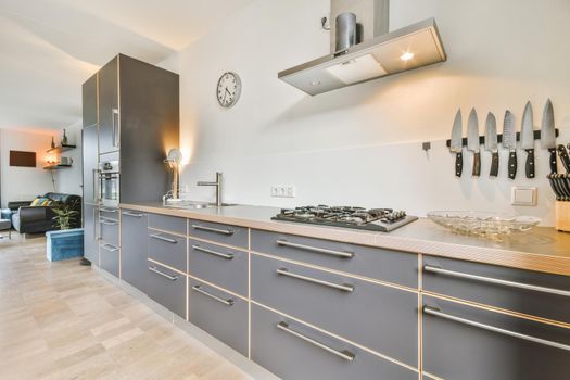 Stylish interior design of a modern kitchen