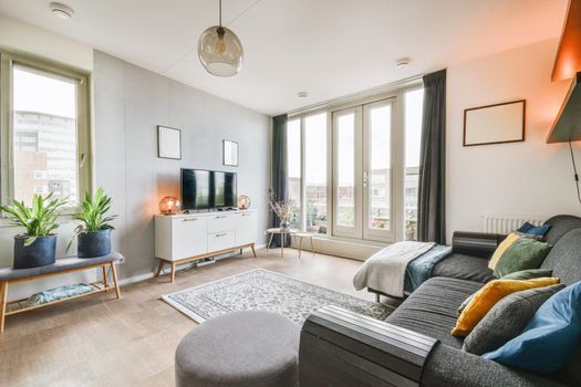 Interior design of a stylish living room