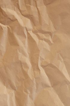 craft light brown crumpled paper background closeup