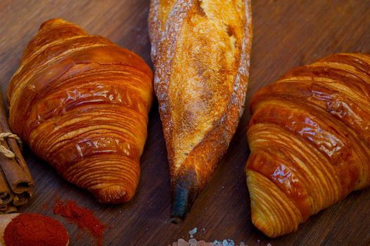 French fresh croissants and artisan baguette tradition