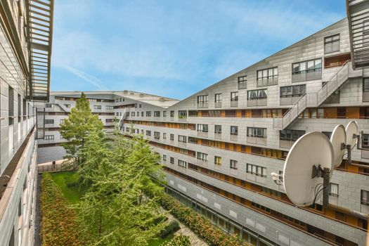 Amazing view of a chic architectural building