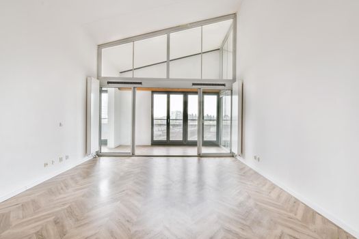 Spacious bright and pretty room with large windows and parquet floor
