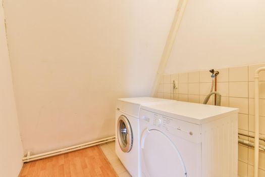 Laundry interior design in a luxury house