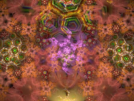 Imaginatory lush fractal texture image abstract background