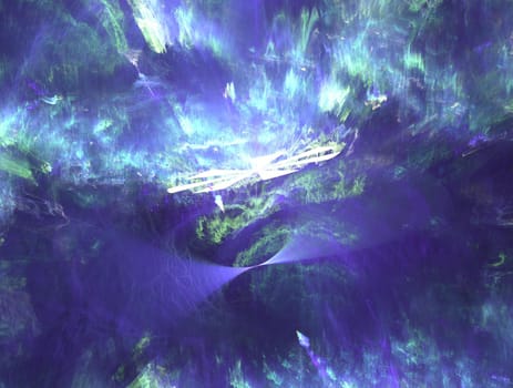 Imaginatory lush fractal texture image abstract background