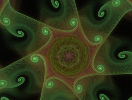 Imaginatory lush fractal texture image abstract background