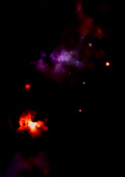 Small part of an infinite star field of space in the Universe. Elements of this image furnished by NASA .