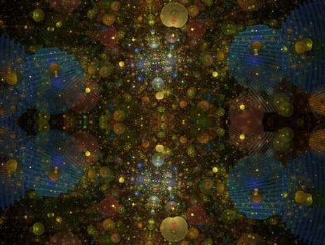 Imaginatory lush fractal texture image abstract background