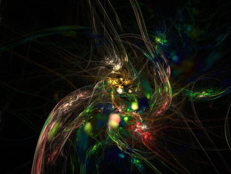Imaginatory lush fractal texture image abstract background