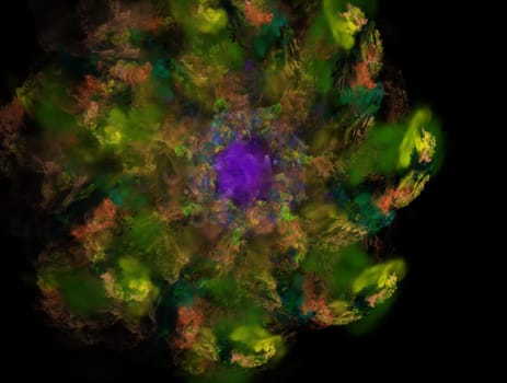 Imaginatory lush fractal texture image abstract background