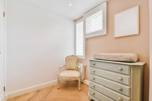 Cozy room in daylight with a small window