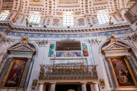 SCICLI, SICILY, ITALY, JUNE 20, 2018 : architectural details of San Giovanni evangelista church, june 20, 2018,  in Scicli, sicily, italy