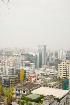 dhaka city buildings at sunny day .