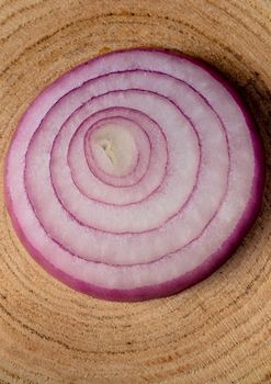 Sliced onion rings and  onion slices  on the background