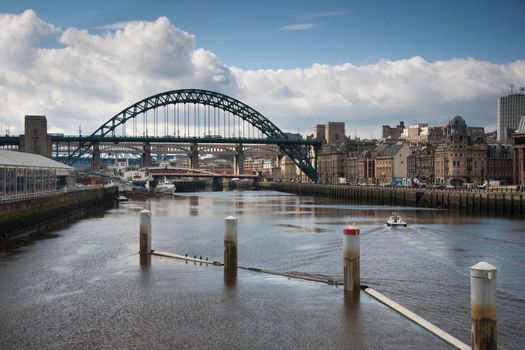 The River Tyne at Newcastle and three bridges