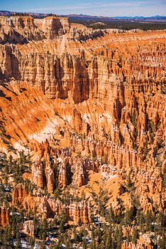Early Spring Bryce Landscape. Bryce Canyon National Park, Utah, USA.