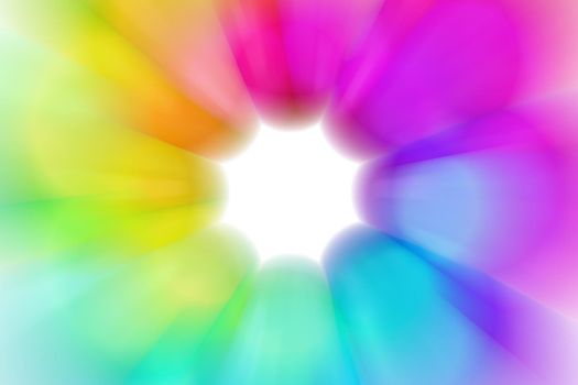 Colorful Rainbow Flower Abstract Background Illustration.