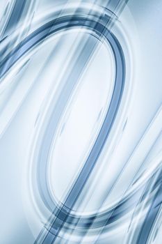 Cool Blue Glassy Corporate Background. Vertical Design. 3D Rendered Background.