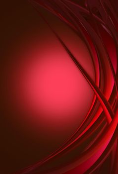 Dark Red Abstract Background with Abstract Wavy Ornaments. Vertical Abstract Design with Copy Space.