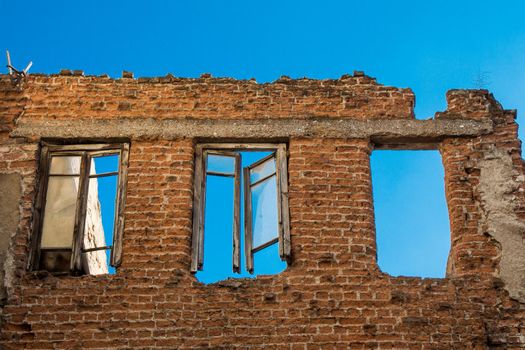 Old window Architecture from  ruins in Istanbul