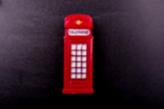 Classical British style Red phone booth of London
