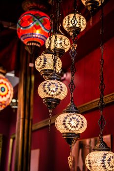 Mosaic Ottoman lamps from Grand Bazaar in  Istanbul