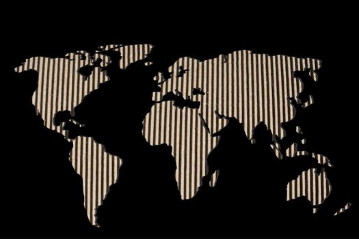 Roughly sketched out world map as global business concepts
