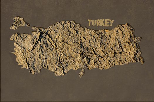Roughly sketched out Map of Turkey as business concepts