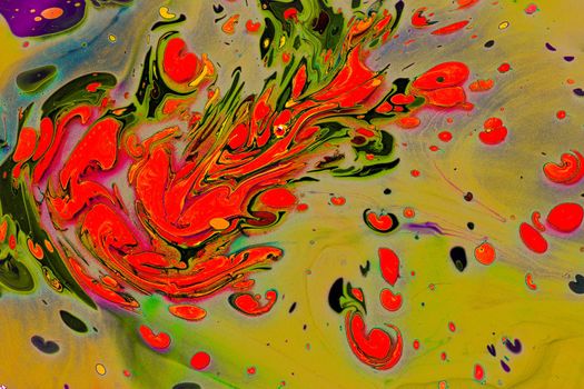 Traditional Ottoman Turkish abstract marbling art patterns as background