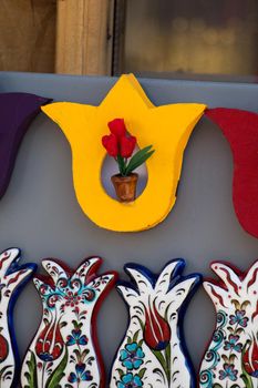 Tulip shaped handcrafts art in the bazaar
