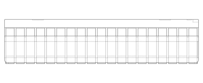 3D microchip. 3d illustration. Wire-frame or blueprint style