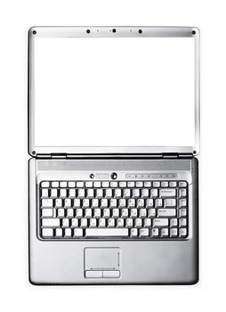 modern and stylish laptop on a white background