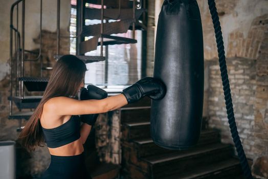Woman boxing workout at the gym