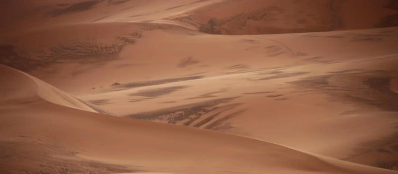 Panoramic view of sand dunes at Sahara Desert,Morocco