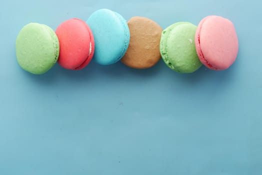 Close up of macaroon in a bowl