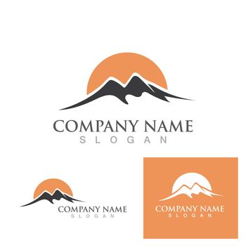 Mountain icon Logo Template Vector illustration design