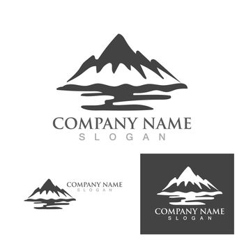 Mountain icon Logo Template Vector illustration design